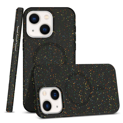 For iPhone 13 Colorful Frosted Magsafe PC Hybrid TPU Phone Case(Black) - iPhone 13 Cases by buy2fix | Online Shopping UK | buy2fix