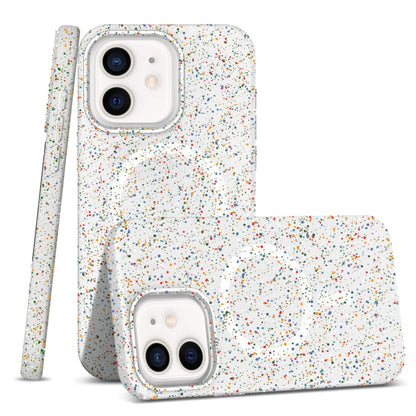 For iPhone 12 / 12 Pro Colorful Frosted Magsafe PC Hybrid TPU Phone Case(White) by buy2fix