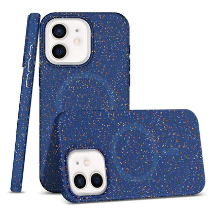 For iPhone 12 / 12 Pro Colorful Frosted Magsafe PC Hybrid TPU Phone Case(Blue) by buy2fix
