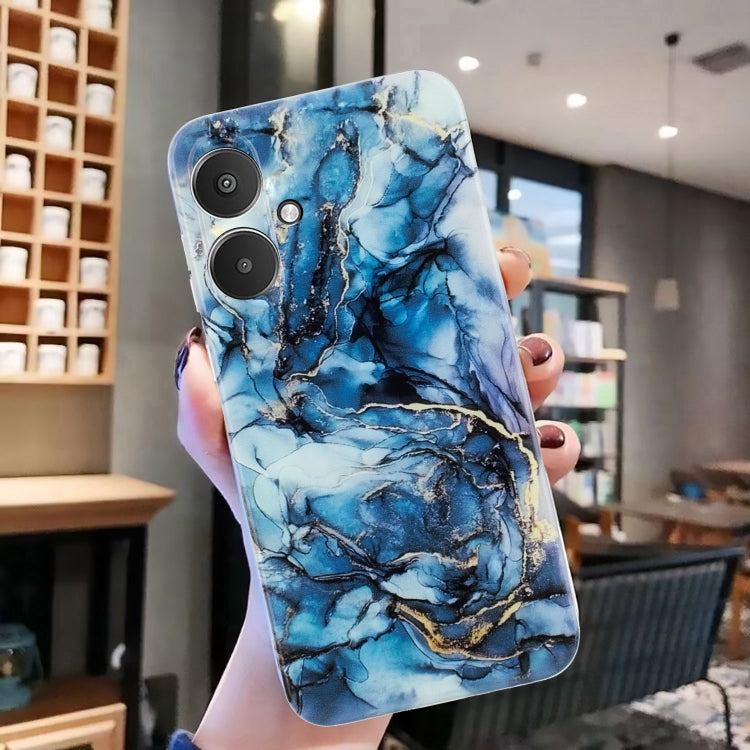 For Xiaomi Redmi 13C 4G IMD Marble Pattern TPU Phone Case(Grey) by buy2fix