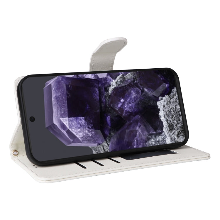 For Google Pixel 9 Diamond Lattice Leather Flip Phone Case(White) by buy2fix