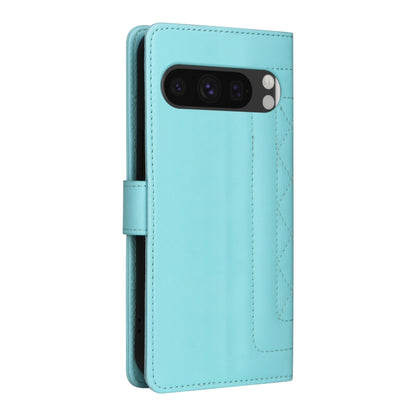 For Google Pixel 9 Diamond Lattice Leather Flip Phone Case(Mint Green) by buy2fix