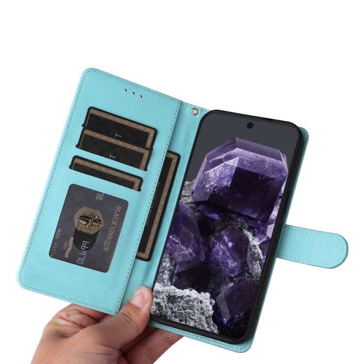 For Google Pixel 9 Diamond Lattice Leather Flip Phone Case(Mint Green) by buy2fix