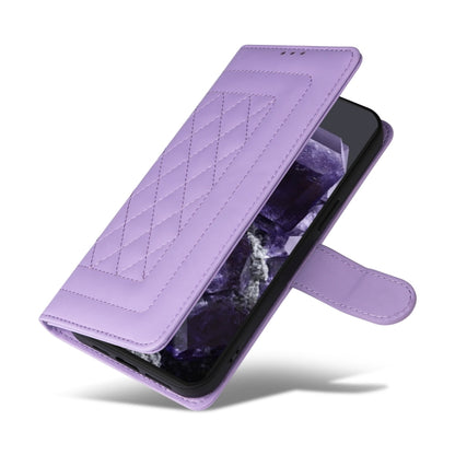 For Google Pixel 9 Diamond Lattice Leather Flip Phone Case(Light Purple) by buy2fix
