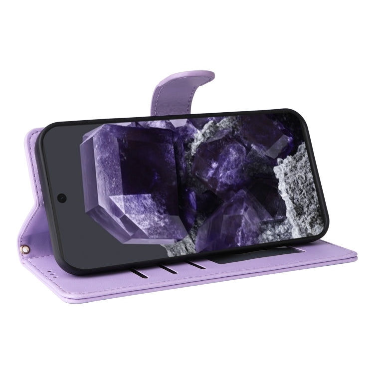 For Google Pixel 9 Diamond Lattice Leather Flip Phone Case(Light Purple) by buy2fix