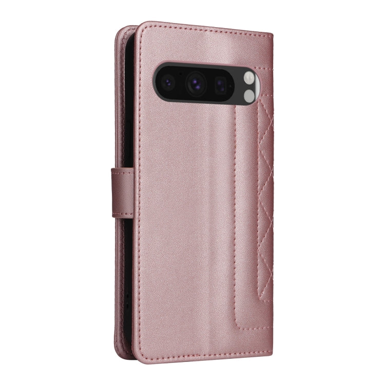 For Google Pixel 9 Diamond Lattice Leather Flip Phone Case(Rose Gold) by buy2fix