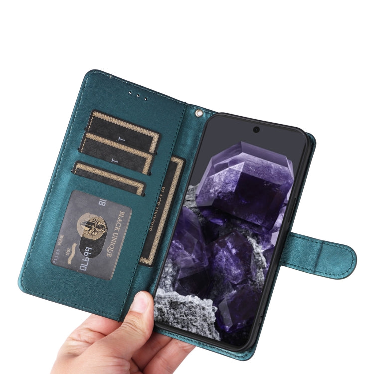 For Google Pixel 9 Diamond Lattice Leather Flip Phone Case(Green) by buy2fix