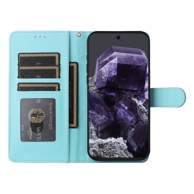 For Google Pixel 9 Pro Diamond Lattice Leather Flip Phone Case(Mint Green) by buy2fix