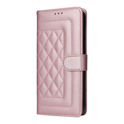 For Google Pixel 9 Pro Diamond Lattice Leather Flip Phone Case(Rose Gold) by buy2fix