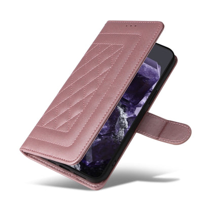 For Google Pixel 9 Pro Diamond Lattice Leather Flip Phone Case(Rose Gold) by buy2fix
