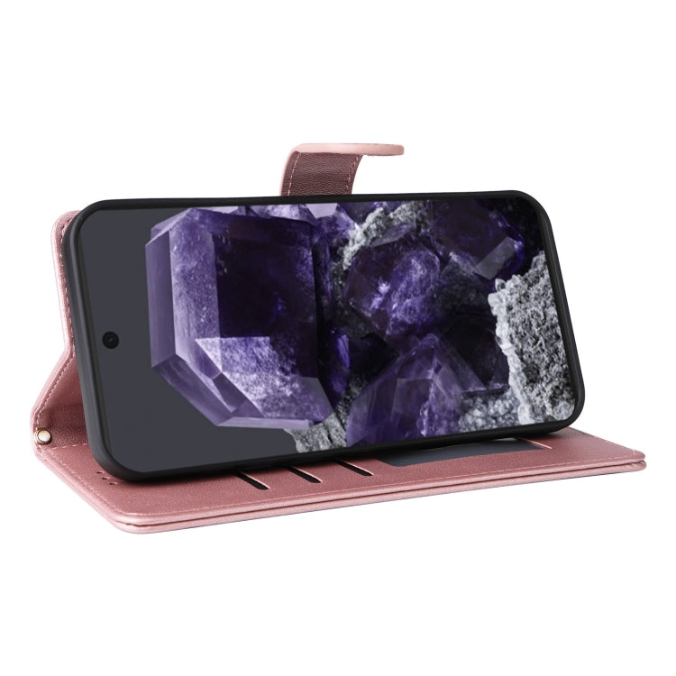 For Google Pixel 9 Pro Diamond Lattice Leather Flip Phone Case(Rose Gold) by buy2fix