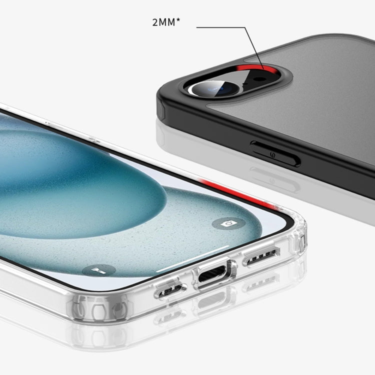 For iPhone 16e Armor Clear TPU Hard PC Phone Case(Clear) by buy2fix