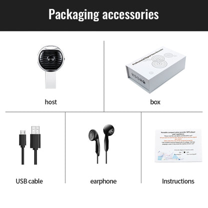 JNN S13 Zinc Alloy U-disk Voice Recorder, Memory:4GB(Silver) by JNN