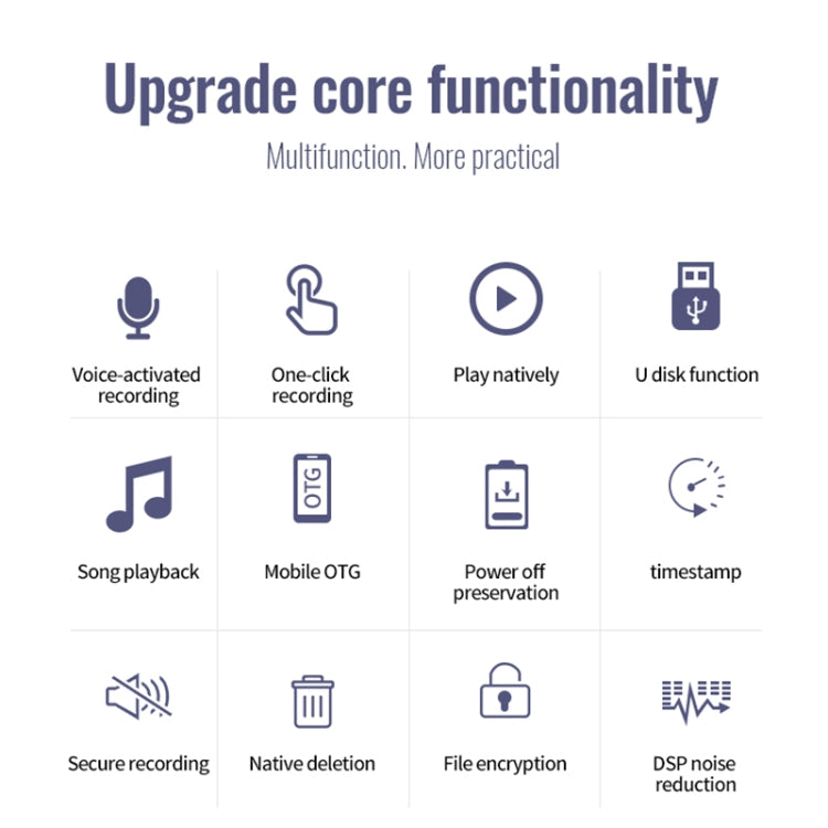JNN S13 Zinc Alloy U-disk Voice Recorder, Memory:4GB(Silver) by JNN