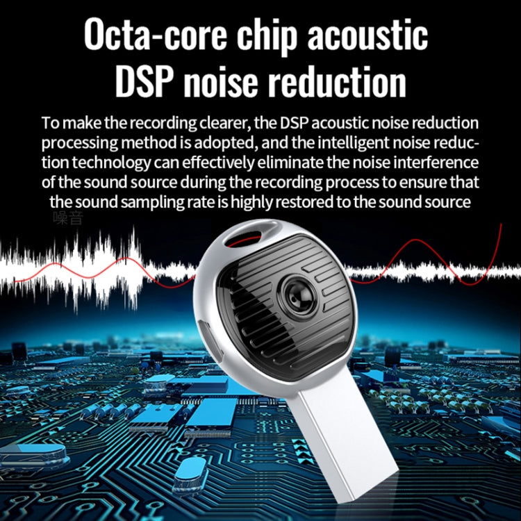 JNN S13 Zinc Alloy U-disk Voice Recorder, Memory:4GB(Silver) by JNN