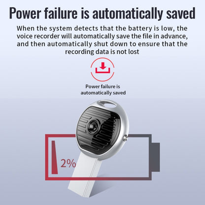 JNN S13 Zinc Alloy U-disk Voice Recorder, Memory:32GB(Silver) by JNN