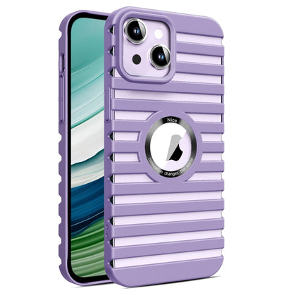 For iPhone 14 Hollow Heat Dissipation MagSafe Magnetic PC Phone Case(Purple) by buy2fix
