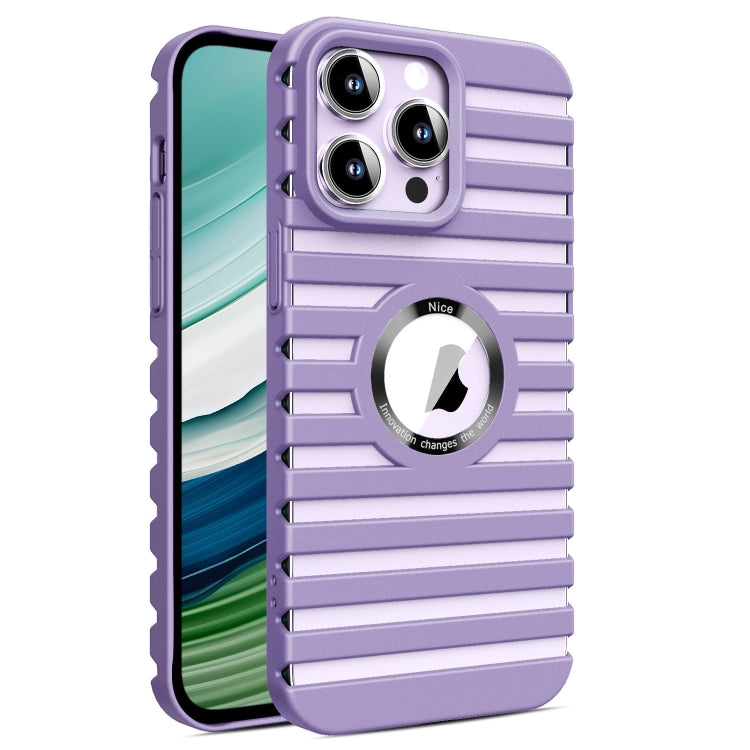 For iPhone 13 Pro Max Hollow Heat Dissipation MagSafe Magnetic PC Phone Case(Purple) by buy2fix