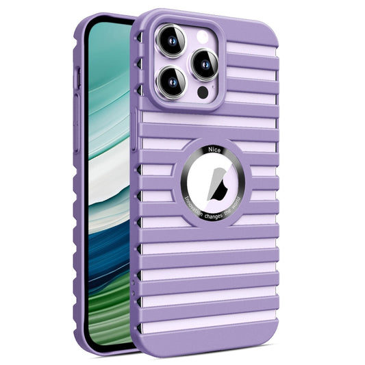 For iPhone 13 Pro Max Hollow Heat Dissipation MagSafe Magnetic PC Phone Case(Purple) by buy2fix
