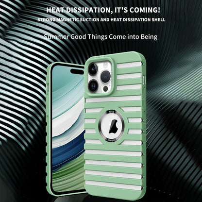 For iPhone 11 Hollow Heat Dissipation MagSafe Magnetic PC Phone Case(Green) by buy2fix