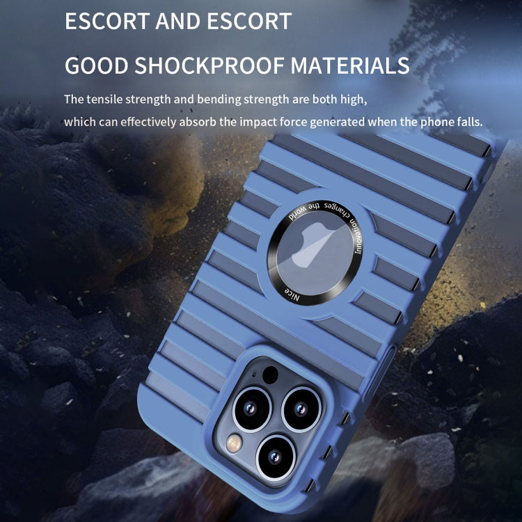 For iPhone 11 Pro Max Hollow Heat Dissipation MagSafe Magnetic PC Phone Case(Grey) by buy2fix