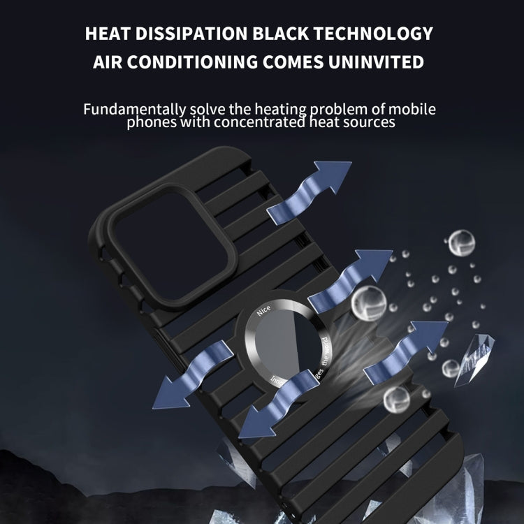 For iPhone 13 Pro Max Hollow Heat Dissipation MagSafe Magnetic PC Phone Case(Purple) by buy2fix