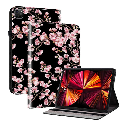 For iPad Pro 12.9 2022 / 2021 / 2020 Crystal Texture Painted Leather Smart Tablet Case(Plum Bossom) - iPad Pro 12.9 (2022/2021) Cases by buy2fix | Online Shopping UK | buy2fix
