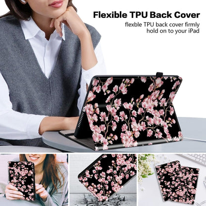 For iPad Pro 12.9 2022 / 2021 / 2020 Crystal Texture Painted Leather Smart Tablet Case(Plum Bossom) - iPad Pro 12.9 (2022/2021) Cases by buy2fix | Online Shopping UK | buy2fix