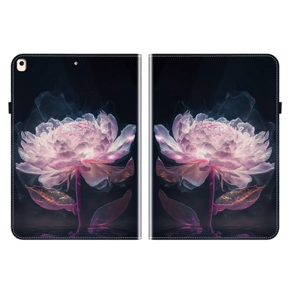 For iPad Air / Air 2 / 9.7 2017 / 2018 Crystal Texture Painted Leather Smart Tablet Case(Purple Peony) - iPad 9.7 (2018) & (2017) Cases by buy2fix | Online Shopping UK | buy2fix