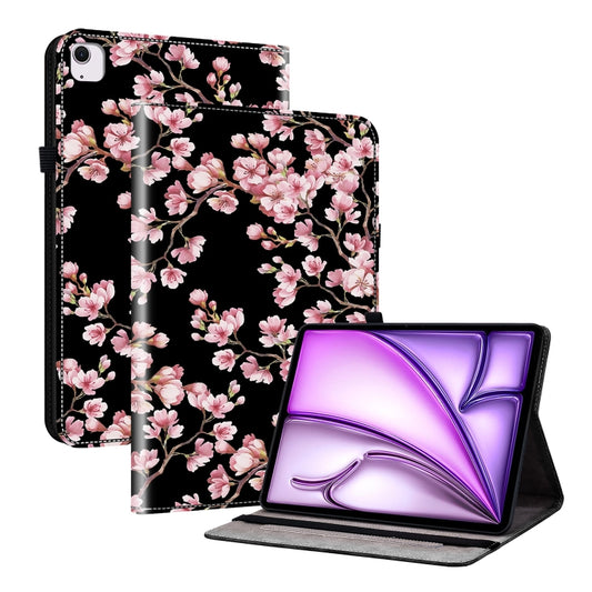 For iPad Air 13 2025 / 2024 Crystal Texture Painted Leather Smart Tablet Case(Plum Bossom) - iPad Air 13 2025 / 2024 Cases by buy2fix | Online Shopping UK | buy2fix
