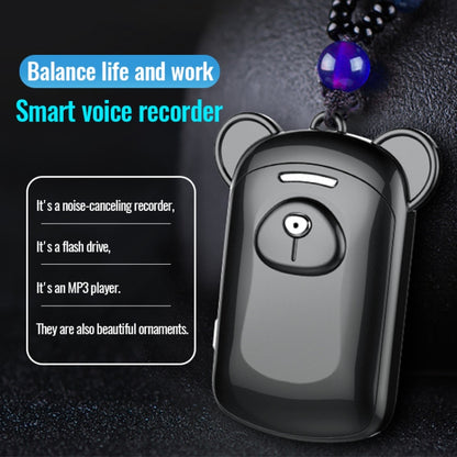 JNN Q6 Bear Smart Noise Cancelling Voice Recorder, Memory:32GB(Black) by JNN