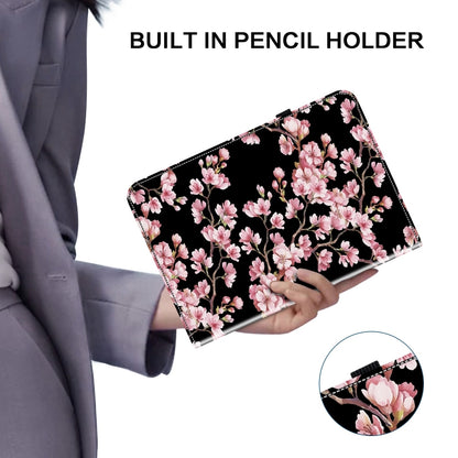 For Samsung Galaxy Tab S7 FE/S8+/S7+ Crystal Texture Painted Leather Tablet Case(Plum Bossom) - Galaxy Tab S8+ Cases by buy2fix | Online Shopping UK | buy2fix