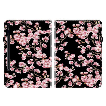 For Samsung Galaxy Tab S7 / S8 Crystal Texture Painted Leather Tablet Case(Plum Bossom) - Galaxy Tab S8 Cases by buy2fix | Online Shopping UK | buy2fix