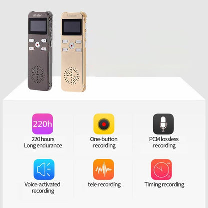 JNN X26 Mini Portable Voice Recorder with OLED Screen, Memory:8GB(Metal Gray) by JNN