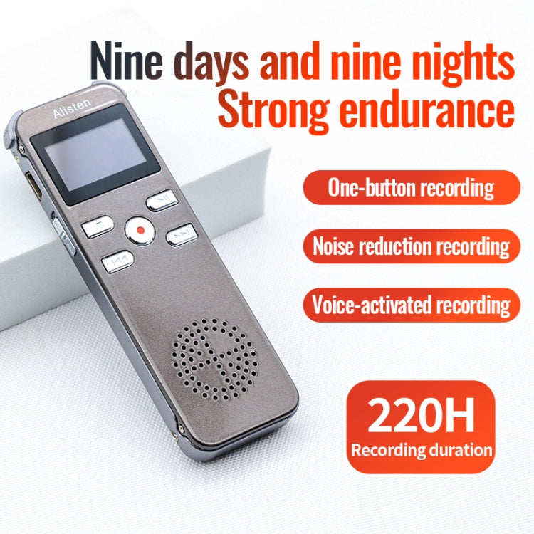 JNN X26 Mini Portable Voice Recorder with OLED Screen, Memory:16GB(Metal Gray) by JNN