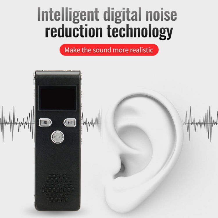 JNN X18 Mini Smart HD Noise Cancelling Voice Recorder, Memory:16GB(Black) by JNN