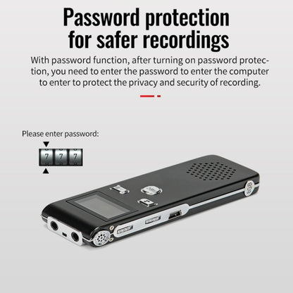 JNN X18 Mini Smart HD Noise Cancelling Voice Recorder, Memory:16GB(Black) by JNN