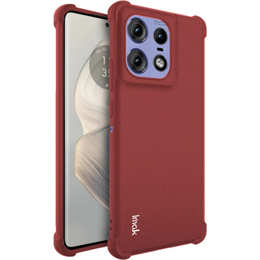 For Motorola Edge 50 Pro imak Shockproof Airbag TPU Phone Case(Matte Red) by imak