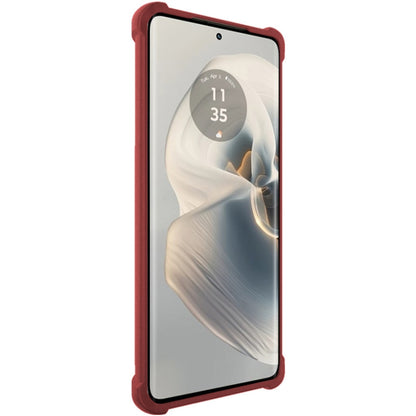 For Motorola Edge 50 Pro imak Shockproof Airbag TPU Phone Case(Matte Red) by imak
