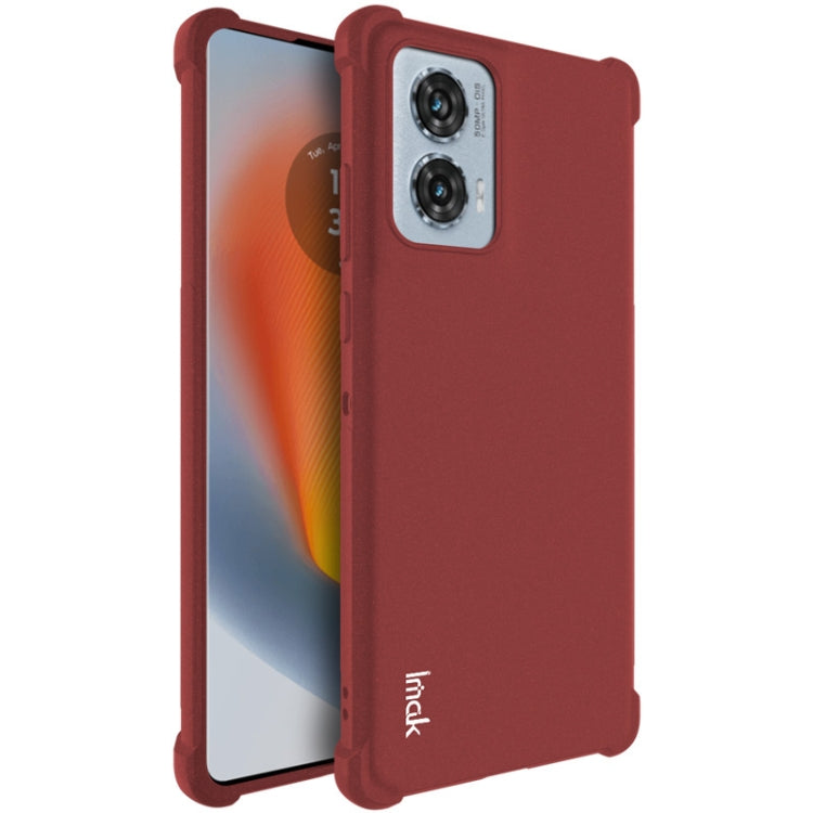 For Motorola Edge 50 Fusion 5G imak Shockproof Airbag TPU Phone Case(Matte Red) by imak