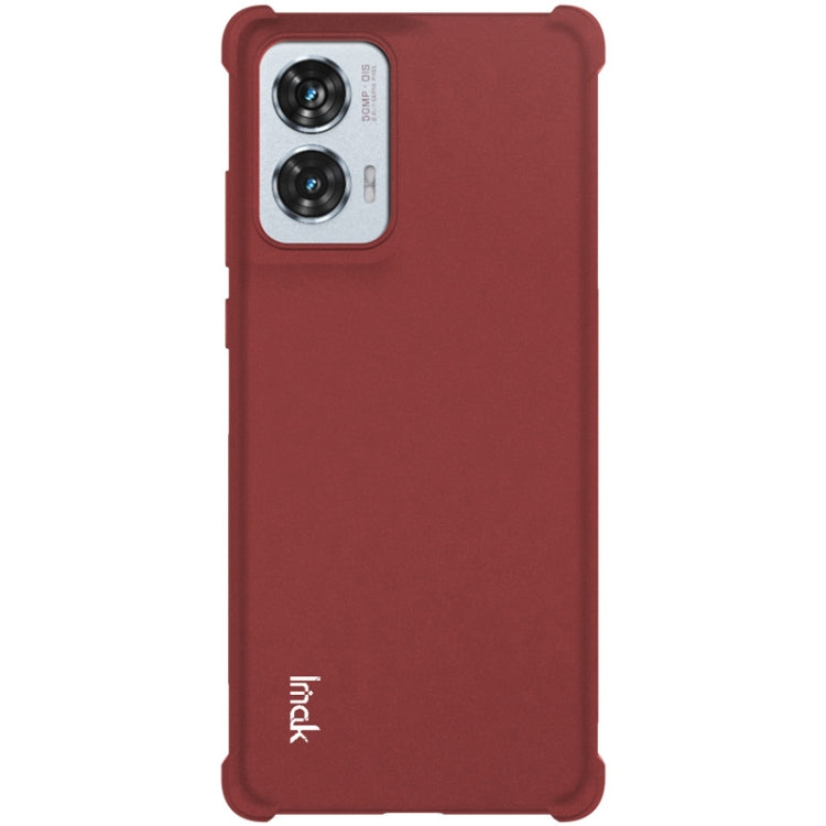 For Motorola Edge 50 Fusion 5G imak Shockproof Airbag TPU Phone Case(Matte Red) by imak