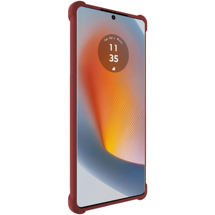 For Motorola Edge 50 Fusion 5G imak Shockproof Airbag TPU Phone Case(Matte Red) by imak