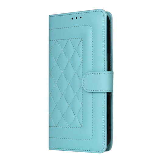 For iPhone 16 Pro Diamond Lattice Leather Flip Phone Case(Mint Green) by buy2fix