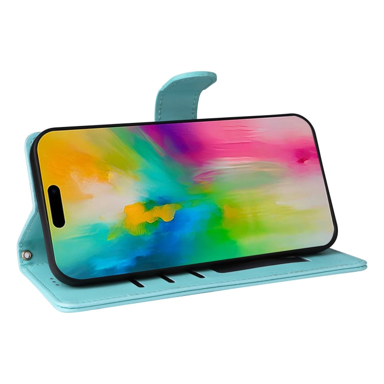 For iPhone 16 Pro Max Diamond Lattice Leather Flip Phone Case(Mint Green) by buy2fix