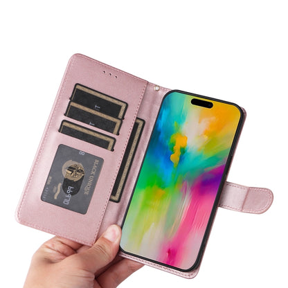 For iPhone 16 Pro Max Diamond Lattice Leather Flip Phone Case(Rose Gold) by buy2fix