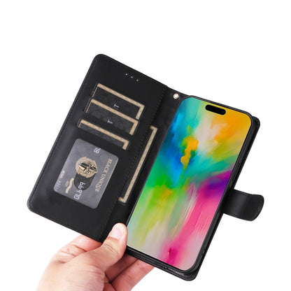 For iPhone 16 Pro Max Diamond Lattice Leather Flip Phone Case(Black) by buy2fix