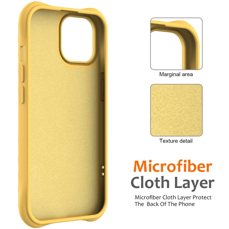 For iPhone 13 mini Wave Texture MagSafe Magnetic Liquid Silicone Phone Case(Yellow) by buy2fix