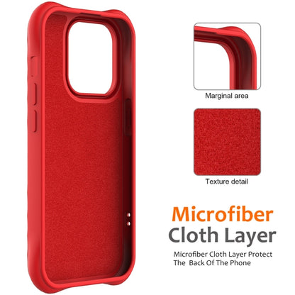 For iPhone 12 Pro Max Wave Texture MagSafe Magnetic Liquid Silicone Phone Case(Red) by buy2fix