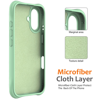 For iPhone 16 Wave Texture MagSafe Magnetic Liquid Silicone Phone Case(Green) by buy2fix