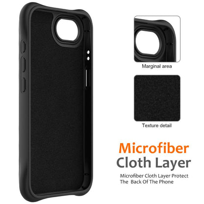 For iPhone 16e Wave Texture MagSafe Magnetic Liquid Silicone Phone Case(Black) - iPhone 16e Cases by buy2fix | Online Shopping UK | buy2fix